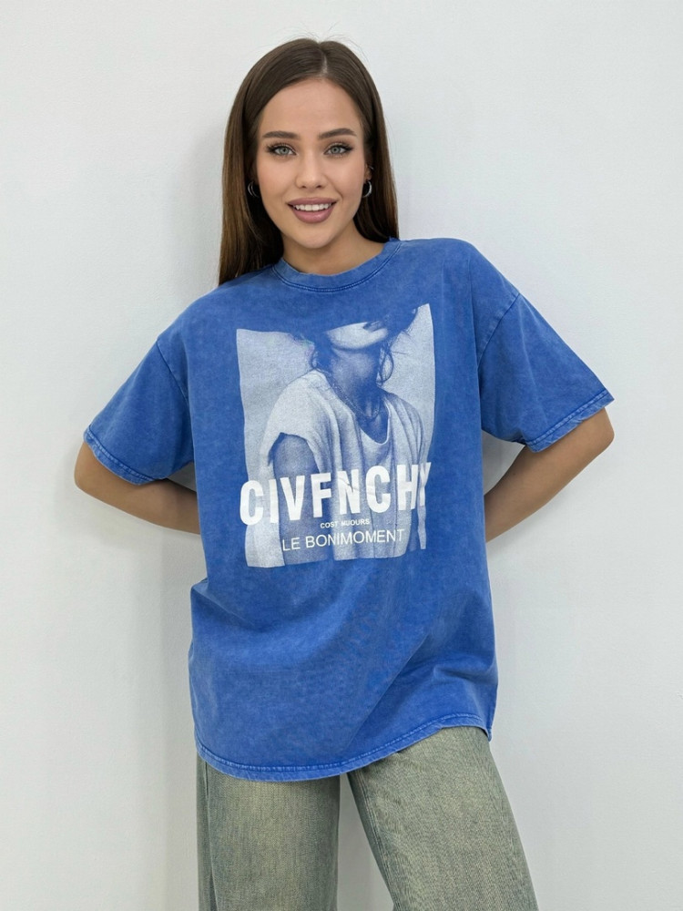 Женская футболка синяя купить в Интернет-магазине Садовод База - цена 1200 руб Садовод интернет-каталог